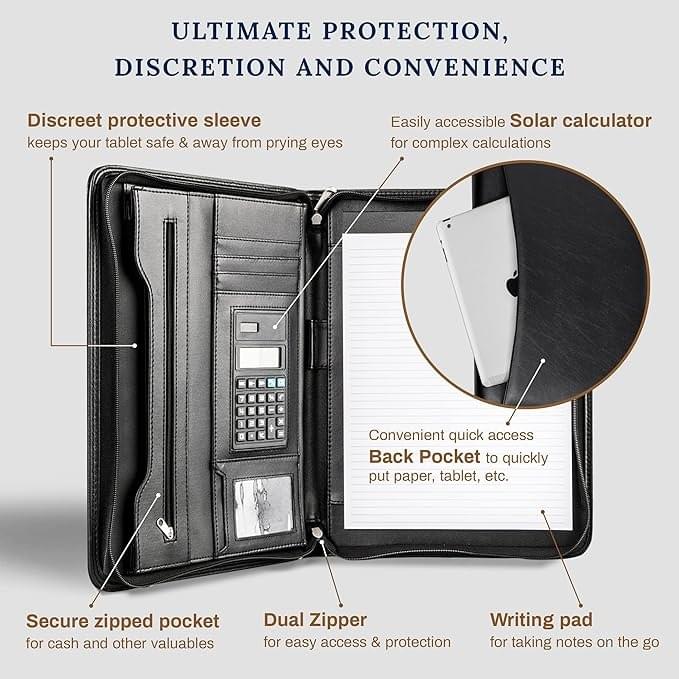 Cossini Black Padfolio