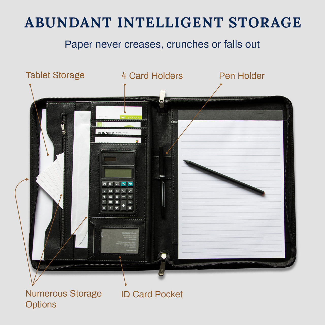 Cossini Premium PU Leather Business Padfolio