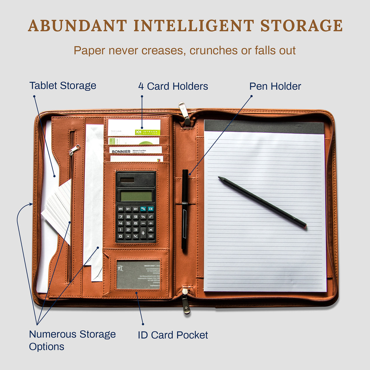 Cossini Premium PU Leather Business Padfolio